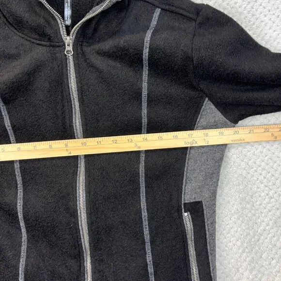 Kuhl Womens Alfpaca Hoodie Fleece Full Zip Black/Gray Outdoor Warm Wear Medium - Picture 10 of 16